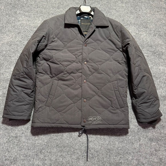 Deus Ex Machina Freddy Coach Jacket Medium Anthracite QuiltedThinsulate‎ Mens